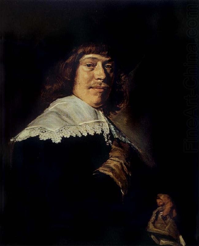 Frans Hals Portrait of a young man holding a glove china oil painting image